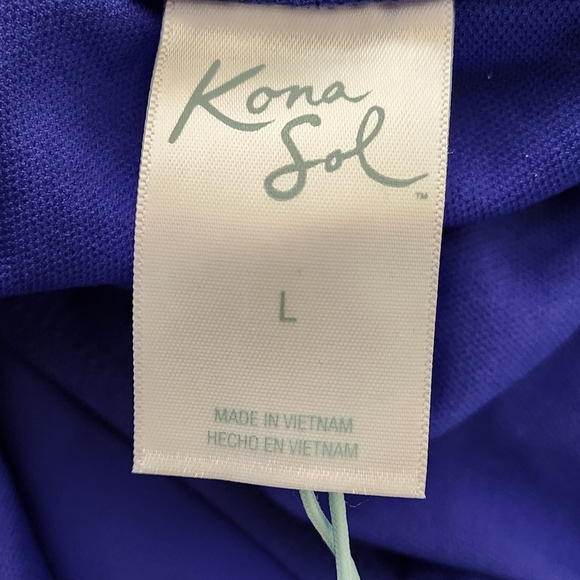 NWT Kona Sol Blue High Coverage Swim Shorts Size Large - Picture 7 of 8